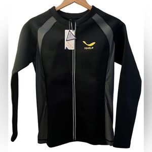 😊 3/$30 NOVELAR Mens Sauna Suit Workout Sweat Neoprene Zip Jacket Slimming Body